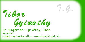 tibor gyimothy business card